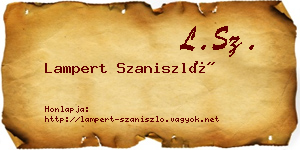 Lampert Szaniszló névjegykártya